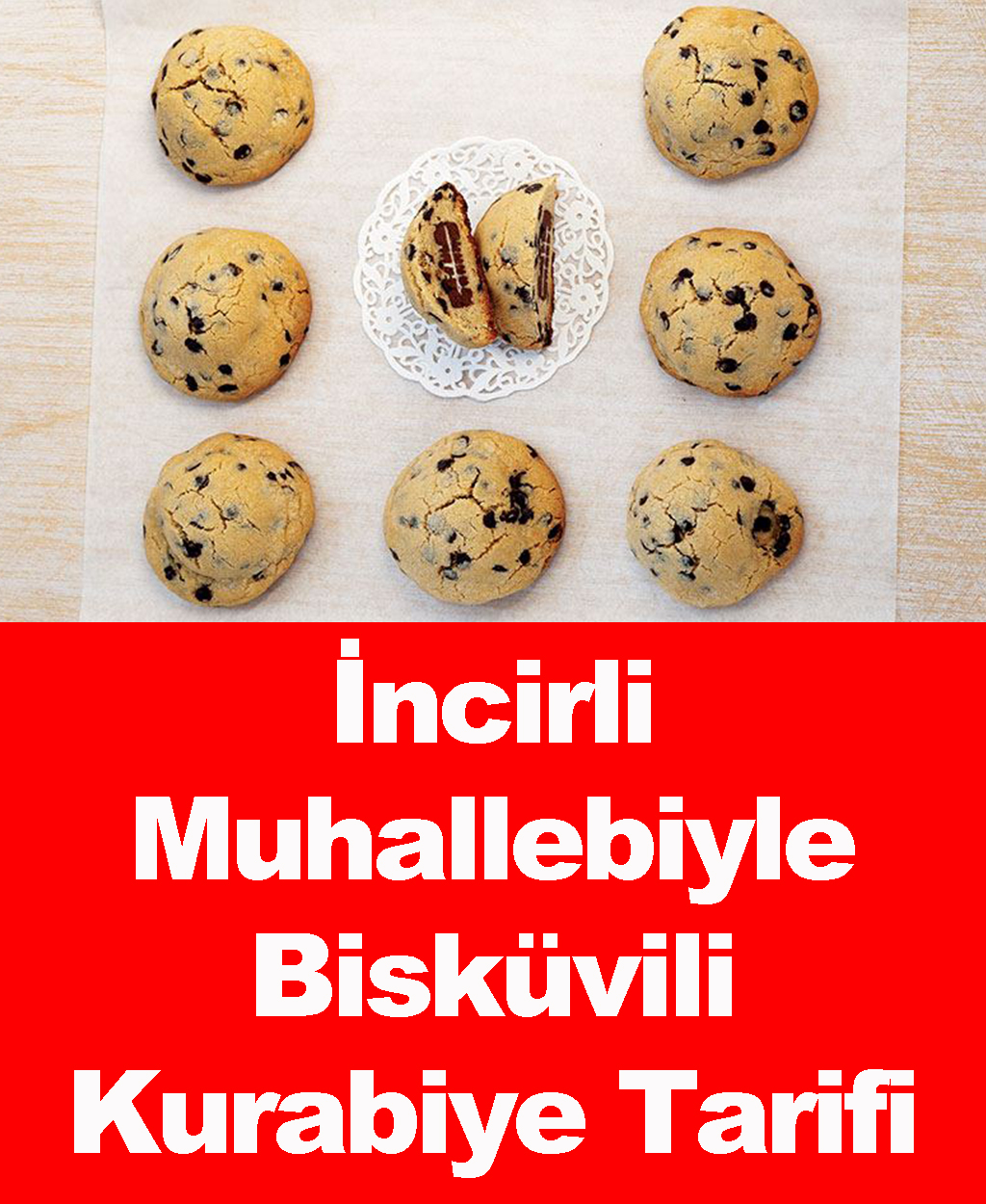 İncirli Muhallebiyle Bisküvili Kurabiye Tarifi - 1