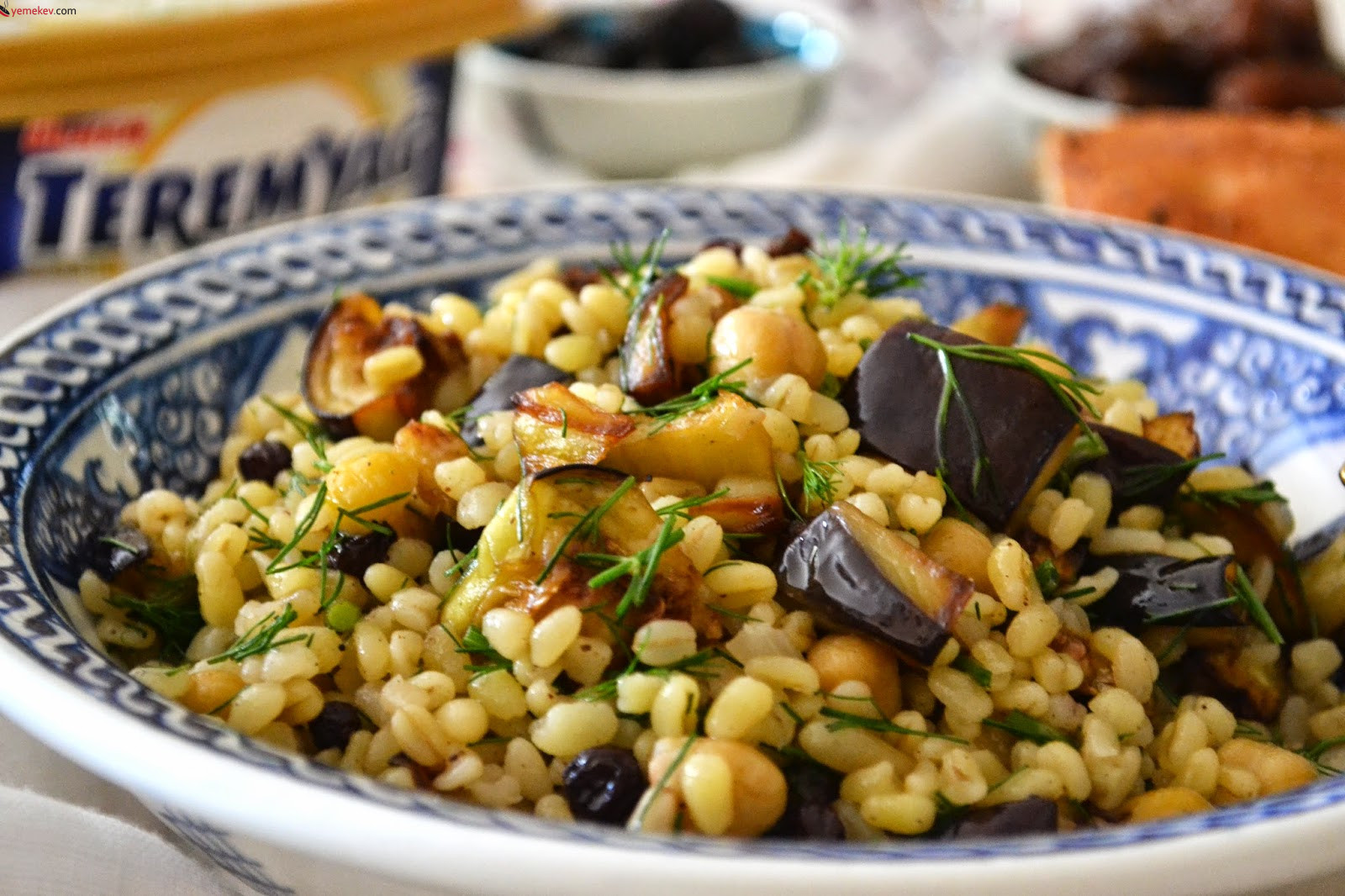 Patlıcanlı Bulgur Pilavı Tarifi - 4