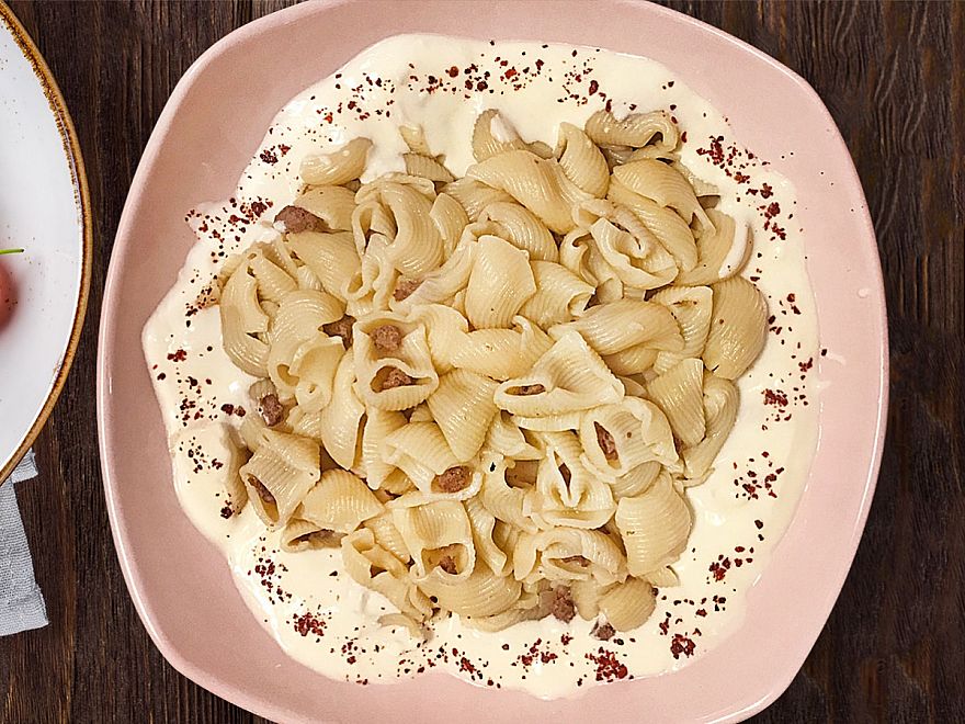 Fırında Kıymalı Mantı Makarna Tarifi - 7