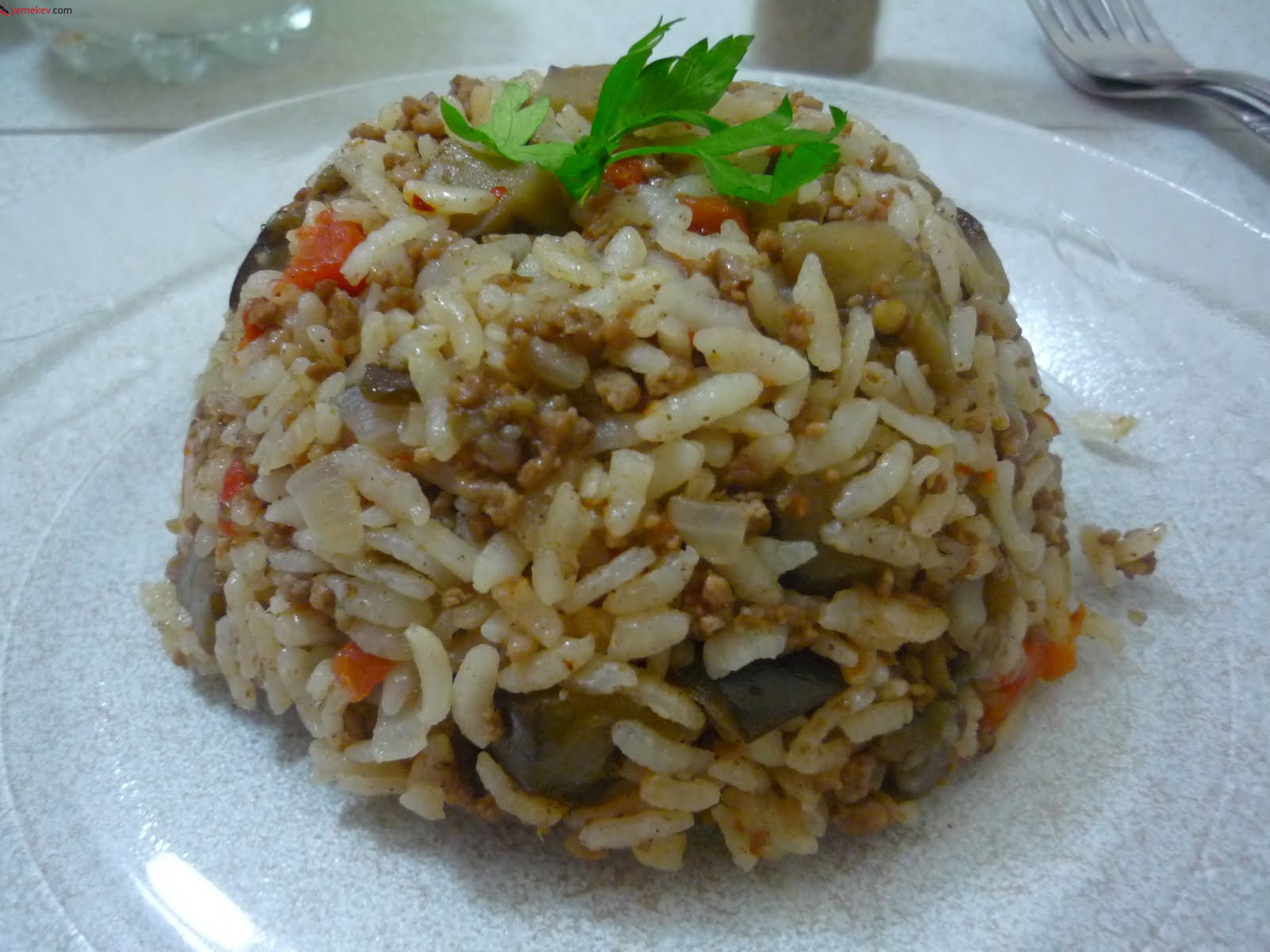 Patlıcanlı Pilav Tarifi - 6