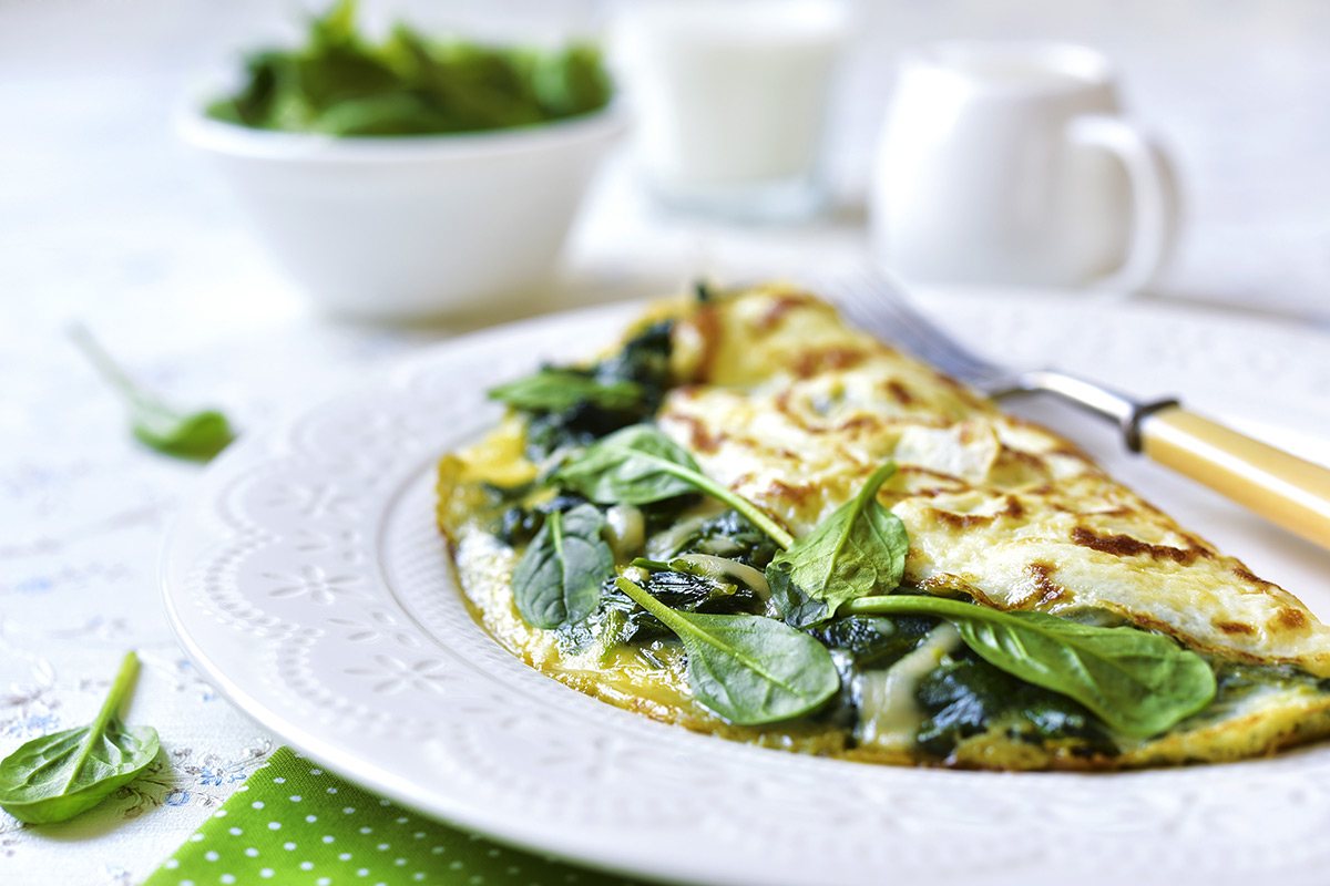 Ispanaklı Peynirli Omlet Ispanaklı Peynirli Omlet